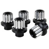 Billet Specialties Race Lug Nuts LNRMS122050 ug nuts, Aluminum, Black Anodized, 1/2 in.-20 RH in., 0.50 in. Shank, Open End, 12-Point, Set Of 5 thumbnail 2