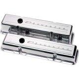 Billet Specialties Diecast Aluminum Valve Covers 95223 Covers, Tall, Aluminum, Polished, Chevrolet Logo, Chevy, Small Block, Pair thumbnail 2