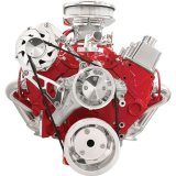 Billet Specialties Serpentine Conversion Pulley Kits FM2110PC Kit, Conversion, Aluminum, Polished, Chevy, Small Block, Passenger Side, Top Mount, Kit thumbnail 2