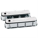 Billet Specialties Diecast Aluminum Valve Covers 96123 Covers, Tall, Aluminum, Polished, Chevy Logo, Chevy, Big Block, Pair thumbnail 1