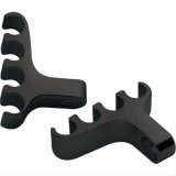 Billet Specialties Plug Wire Separators 69784 Separators, 4-wire, Aluminum, Black Anodized, Pair thumbnail 1