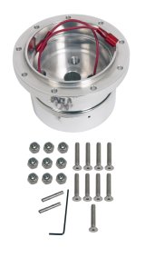 Billet Specialties Steering Wheel Hub Adapters for 1964-1966 FAIRLANE, FALCON, MUSTANG - LC22404 Adapter, 9-Bolt Mount, Aluminum, Polished, Ford, Each thumbnail 1