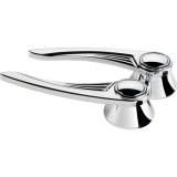 Billet Specialties Interior Door Handles 45325 Handles, Interior, Aluminum, Polished, Ball Milled, Square Shaft, Pair thumbnail 2