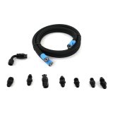 Billet Specialties Power Steering Hose Kits BLK77905 Kit, Steering, Black Braided Stainless Steel Hose, Fittings, Kit thumbnail 1