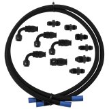 Billet Specialties Power Steering Hose Kits BLK77905 Kit, Steering, Black Braided Stainless Steel Hose, Fittings, Kit thumbnail 2
