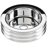 Billet Specialties Crankshaft Pulleys 83320 Pulley, V-Belt, 3-Groove, Aluminum, Polished, Chevy, Big Block, Short Pump, Each thumbnail 1
