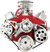 Billet Specialties Serpentine Conversion Pulley Kits FM2121PC Kit, Conversion, Aluminum, Polished, Chevy, Small Block, Kit thumbnail 1