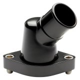 Billet Specialties Thermostat Housings BLK90420 Water Neck, Aluminum, Black Anodized, 45 Degree, Chevy, Big/Small Block, Each thumbnail 1