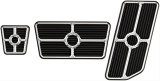Billet Specialties Universal Pedal Kits 198625 Pads, Aluminum, Black Anodized, Set of 3 thumbnail 1