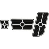 Billet Specialties Universal Pedal Kits 198625 Pads, Aluminum, Black Anodized, Set of 3 thumbnail 2