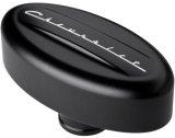 Billet Specialties Valve Cover Breathers BLK20923 Breather, Oval, Push-in, Aluminum, Black Anodized, Chevrolet Logo, Each thumbnail 1