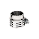 Billet Specialties Aluminum Hose End Clamps 67625 Clamp, Stainless Steel Clamp, Polished Cover, 3/4 in. Maximum Diameter, Rubber Only, Each thumbnail 3