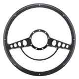 Billet Specialties Half-Wrap Steering Wheels 34725 Wheel, Half-Wrap, Classic, Aluminum, Polished, 2-Spoke, 15.5 in. Diameter, 9-Bolt Mount, Each thumbnail 2