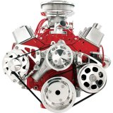 Billet Specialties Serpentine Conversion Pulley Kits FM2122PC Kit, Serpentine, Aluminum, Polished, Chevy, Small Block, Kit thumbnail 2