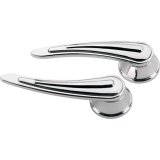 Billet Specialties Interior Door Handles 45528 Handles, Interior, Aluminum, Polished, Rail Style, Round Spline Shaft, Pair thumbnail 2