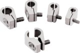 Billet Specialties Line Clamps 65110 Hose Mounting Clamps, Aluminum, Natural, One .188 in. Diameter Hole, Set of 4 thumbnail 1