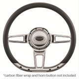 Billet Specialties Half-Wrap Steering Wheels 29409 Wheel, Half-Wrap, Formula, Aluminum, Polished, 3-Spoke, 14 in. Diameter, 9-Bolt Mount, Each thumbnail 1