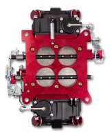Quick Fuel Brawler Race Series 750 CFM 4-Barrel Carburetor BR-67331 Carburetor, Series, cfm, Mechanical Secondary, 4-Barrel, Square Bore, Black Powdercoat, Red Anodized Metering Blocks, Each thumbnail 4