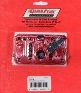 Quick Fuel Billet Metering Blocks 34-4QFT Block, Primary, Secondary, Aluminum, Red Anodized, 4150 Series Carburetors, Each thumbnail 2