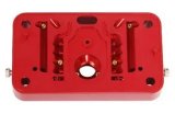 Quick Fuel Billet Metering Blocks 34-4QFT Block, Primary, Secondary, Aluminum, Red Anodized, 4150 Series Carburetors, Each thumbnail 4