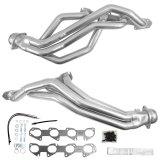 BBK Full-Length Headers 19500 Headers, Full-Length, Long Tube One-piece, Steel, Polished Ceramic Coated, 1 3/4 in. Primary Tube O.D., Oval Port, Dodge, Ram, 5.7L, Pair thumbnail 1