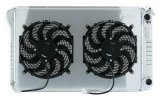 Cold Case Performance Aluminum Radiator Modules GMT556A21SSK Radiator, Performance, Crossflow, Aluminum, Polished, 2-row, Dual Fan, Shroud, Chevrolet, GMC, LS Engine Swap, Kit thumbnail 2