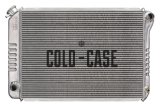 Cold Case Performance Aluminum Radiators LMM570-5 Radiator, Performance, Aluminum, Polished, Crossflow, 2 Row, Coyote Swap, Ford, Each thumbnail 1
