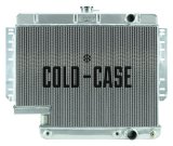 Cold Case Performance Aluminum Radiators for 1961-1965 IMPALA - CHI565A-5 Radiator, Performance, Aluminum, Polished, Downflow, 2 Row, Transmission Cooler, Chevy, 500 Steering Box, Each thumbnail 1