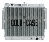 Cold Case Performance Aluminum Radiators for 1961-1968 IMPALA - CHI566A Radiator, Performance, Aluminum, Polished, Downflow, 2 Row, Transmission Cooler, Chevy, Each thumbnail 1