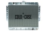 Cold Case Performance Aluminum Radiators for 1961-1968 IMPALA - CHI566A Radiator, Performance, Aluminum, Polished, Downflow, 2 Row, Transmission Cooler, Chevy, Each thumbnail 2
