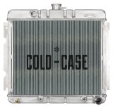 Cold Case Performance Aluminum Radiator Modules for 1967-1969 BARRACUDA, DART, VALIANT - MOP756A-7 Radiator, Performance, Aluminum, Satin, Downflow, Staggered Outlets, Dodge, Plymouth, Each thumbnail 1