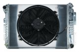 Cold Case Performance Aluminum Radiator Modules CHC11K Radiator, Performance, Module, Aluminum, Polished, Crossflow, 2 Row, Single Fan, Chevy, Pontiac, Kit thumbnail 1