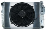 Cold Case Performance Aluminum Radiator Modules CHC11K Radiator, Performance, Module, Aluminum, Polished, Crossflow, 2 Row, Single Fan, Chevy, Pontiac, Kit thumbnail 2