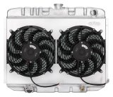 Cold Case Performance Aluminum Radiator Modules for 1967-1970 MUSTANG - FOM588K Radiator, Performance, Module, Aluminum, Polished, Downflow, 2 Row, Dual Fans, Ford, Kit thumbnail 1