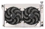 Cold Case Performance Aluminum Radiator Modules GMT572ASK Radiator, Performance, Module, Aluminum, Polished, Crossflow, Dual 14 in. Fans, 2 Row, Cadillac, Chevrolet, GMC, Kit thumbnail 1