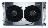 Cold Case Performance Aluminum Radiator Modules for 1970-1981 CAMARO - CHC545AK Radiator, Performance, Module, Aluminum, Polished, Crossflow, 2 Row, Transmission Cooler, Dual 12 in. Fans, Chevrolet, Kit thumbnail 1