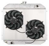 Cold Case Performance Aluminum Radiator Modules for 1978-1979 BRONCO, 1966-1979 F-100, 1975-1979 F-150 - FOT575-5K Radiator, Performance, Module, Aluminum, Polished, Downflow, 2 Row, Dual 12 in. Fans, Swap, Ford, Kit thumbnail 1