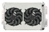 Cold Case Performance Aluminum Radiator Modules CHC547ASK Radiator, Performance, Module, Aluminum, Polished, Crossflow, 2 Row, Dual 12 in. Fans, Chevy, Pontiac, LS Swap, Kit thumbnail 3