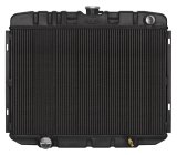 Cold Case Night Rider Series Performance Aluminum Radiators for 1967-1970 COUGAR, MUSTANG - FOM588B Radiator, Performance, Aluminum, Black, Downflow, 2 Row, Ford, Each thumbnail 2