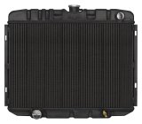 Cold Case Night Rider Series Performance Aluminum Radiators for 1967-1970 COUGAR, MUSTANG - FOM588B Radiator, Performance, Aluminum, Black, Downflow, 2 Row, Ford, Each thumbnail 3