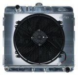 Cold Case Performance Aluminum Radiator Modules for 1971-1972 VALIANT, DUSTER, 1970-1972 DART - MOP755K Radiator, Performance, Module, Aluminum, Polished, Downflow, 2 Row, Single 16 in. Fan, Dodge, Plymouth, Small Block, Kit thumbnail 1