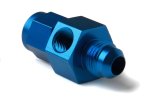 NOS Bottle Gauge Adapters 16104NOS Fitting, Adapter, Gauge, Aluminum, Blue Anodized, Swivel-Type, -6 AN Male to -6 AN Female, 1/8 in. NPT Port, Each thumbnail 2