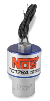 NOS TC178A Nitrous Solenoids 18178NOS Fuel Solenoid, TC178A, 900 hp Flow Limit, 20.0 amps, Natural/Blue, Each thumbnail 1