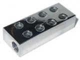 NOS Distribution Blocks 16750-C-SNOS Block, Nitrous Oxide, Siamese, Billet Aluminum, Polished, Dual Inlets/Sixteen Outlets, Each thumbnail 3