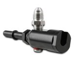 NOS Late Model Billet Fuel Line Adapters 17003NOS Adapter, Aluminum, Black Anodized, Rail, 5/16 in. Tube, 1/8 in. Ports, Each thumbnail 2