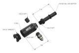 NOS Late Model Billet Fuel Line Adapters 17003NOS Adapter, Aluminum, Black Anodized, Rail, 5/16 in. Tube, 1/8 in. Ports, Each thumbnail 3
