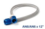 NOS Stainless Steel Braided Hoses 15400NOS Hose, Steel, -6 AN Female End, Blue, -6 AN Female End, Blue, 12 in. Length, Each thumbnail 4