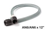 NOS Stainless Steel Braided Hoses 15400BNOS Hose, Steel, -6 AN Female End, Black, -6 AN Female End, Black, 12 in. Length, Each thumbnail 4