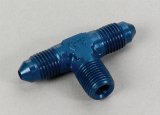 NOS Tee Adapter Fittings 17250NOS Fitting, Flare to Pipe Tee, -3 AN, -3 AN, 1/8 in. NPT Male, Aluminum, Blue, Each thumbnail 2