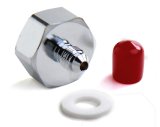 NOS Bottle Nut Adapters 16220NOS Nitrous Nut, Steel, Nickel Plated, 1 in. Female to -4 AN Male, Each thumbnail 1